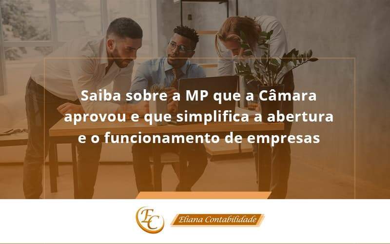 Saiba Mais Sobre A Mp Que A Câmara Aprovou E Que Simplifica A Abertura E O Funcionamento De Empresas Eliana - Eliana Contabilidade